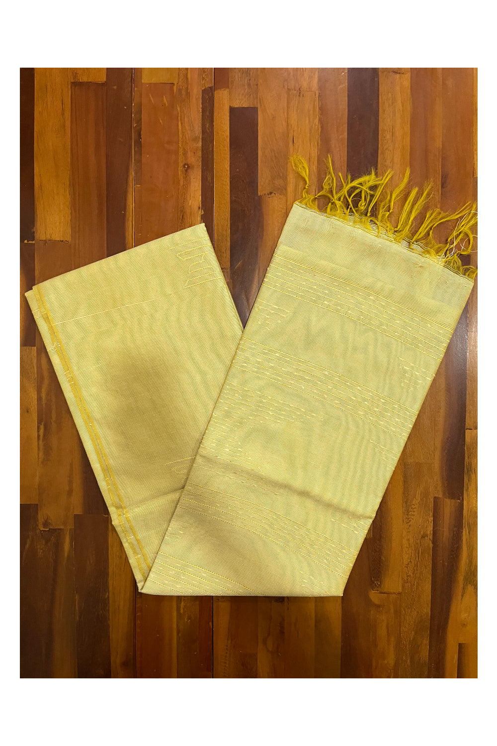 Southloom Cotton Golden Yellow Saree with Designer Thread works on Body