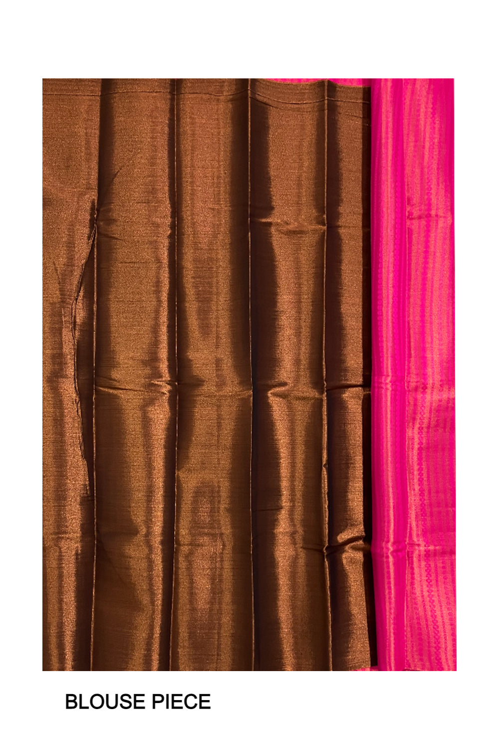 Southloom Cotton Silk Magenta Designer Saree with Copper Zari Motifs and Brown Pallu