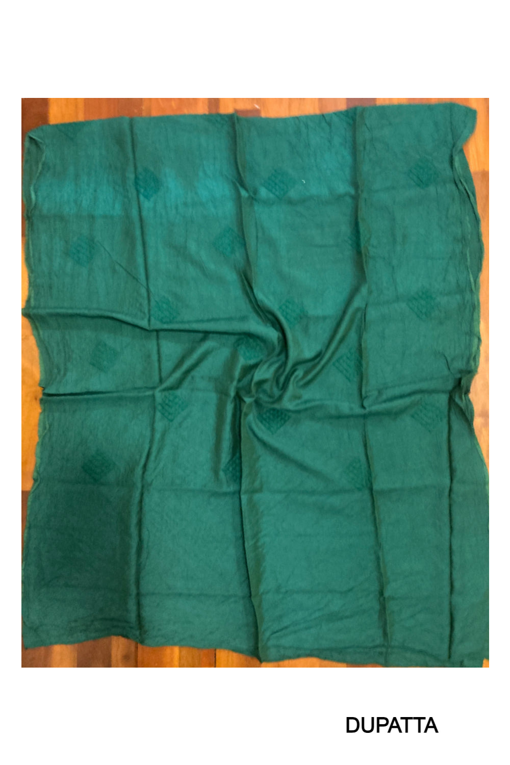 Southloom™ Semi Tussar Churidar Salwar Suit Material in Green Beaded Design