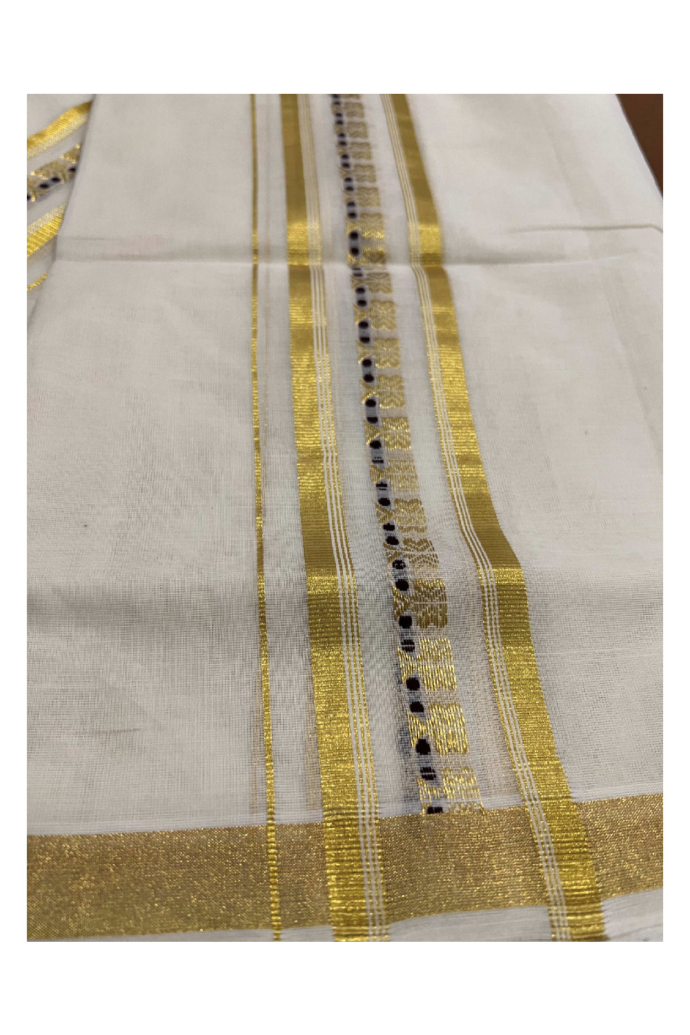 Southloom Handloom Premium Cotton Set Mundu with Kasavu Woven Work on Border