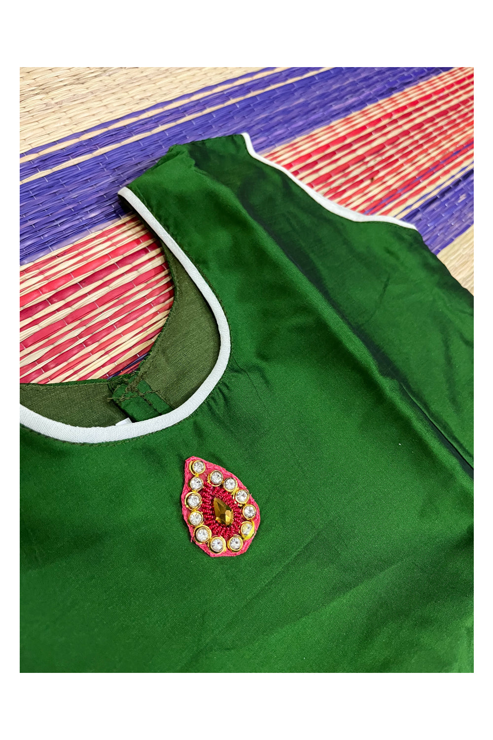 Southloom Kerala Pavada Blouse with Kathakali Mural Design (Age - 8 Year)