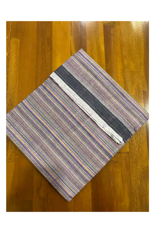 Southloom Premium Handloom Multi Colour Single Borderless Mundu (Lungi)