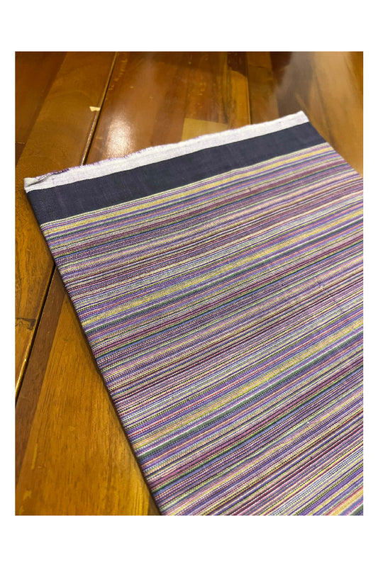 Southloom Premium Handloom Multi Colour Single Borderless Mundu (Lungi)