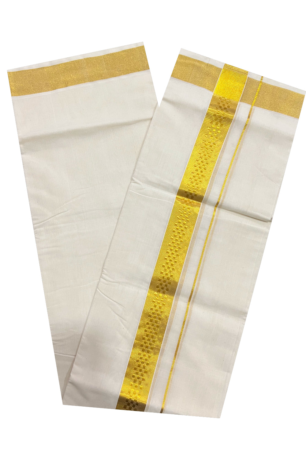 Southloom Premium Handloom Pure Cotton Wedding Mundu with Kasavu Paa Neythu Kara (South Indian Dhoti)