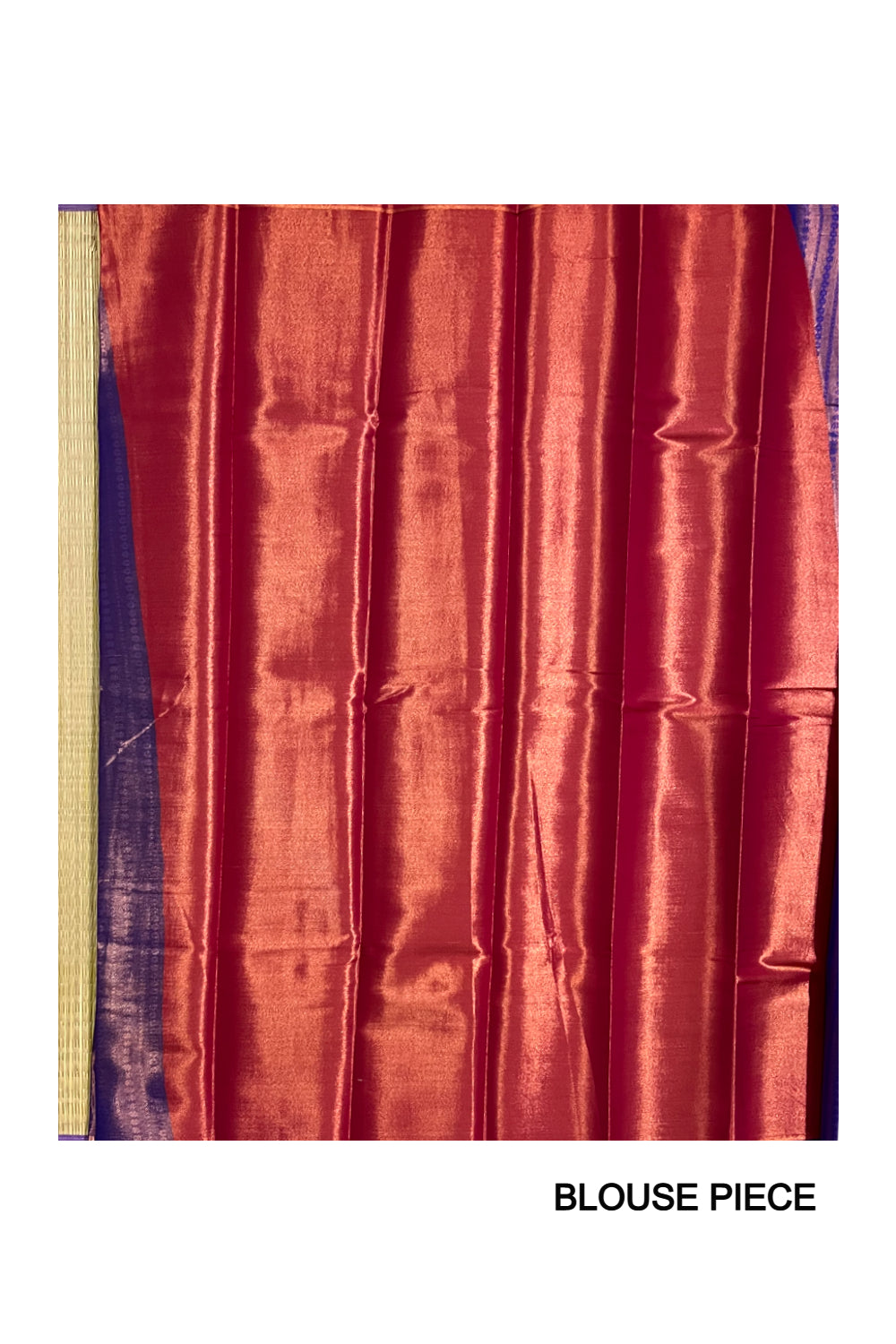 Southloom Cotton Silk Violet Designer Saree with Copper Zari Motifs and Red Pallu