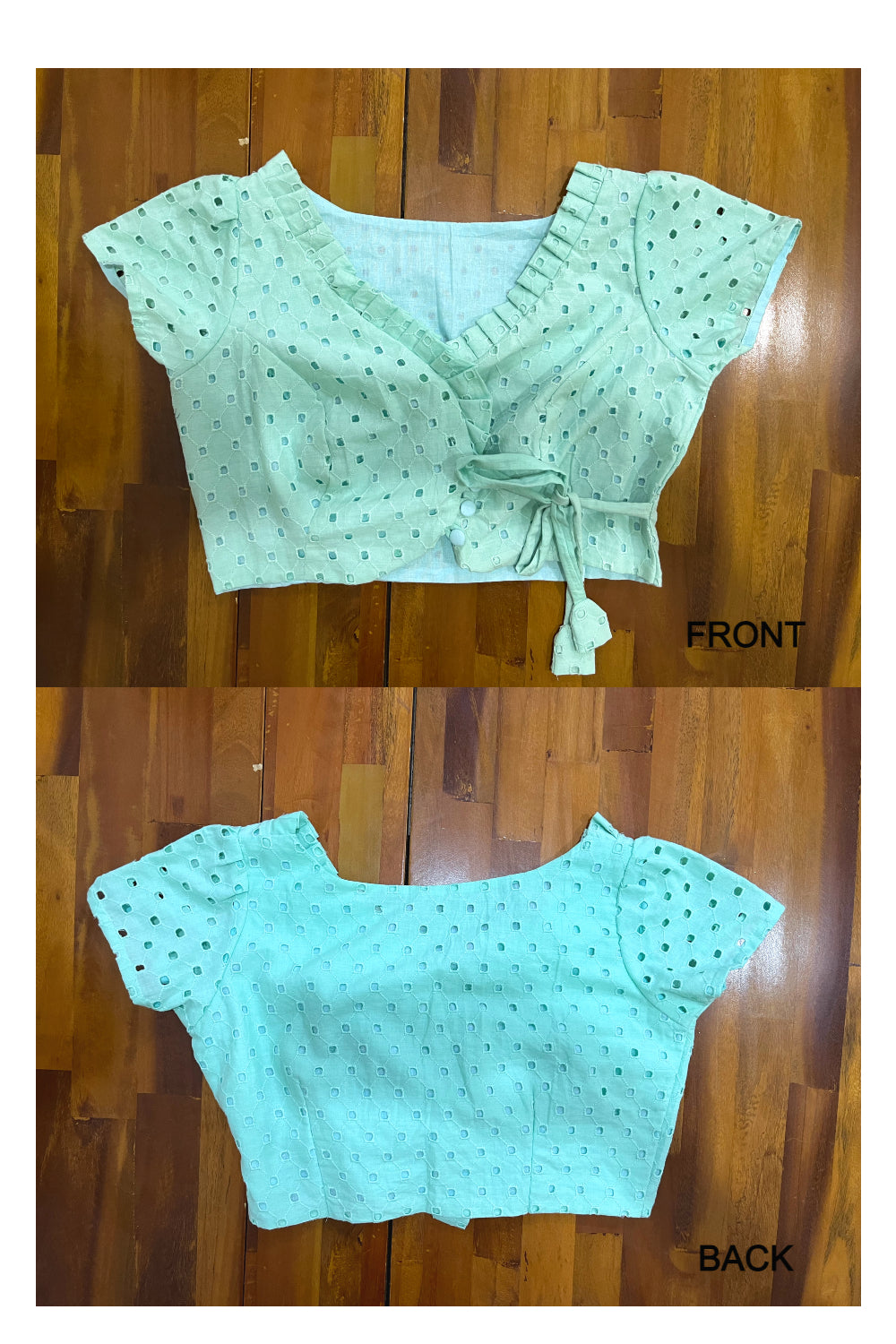 Southloom Sea Green Hakoba Designed Ready Made Blouse