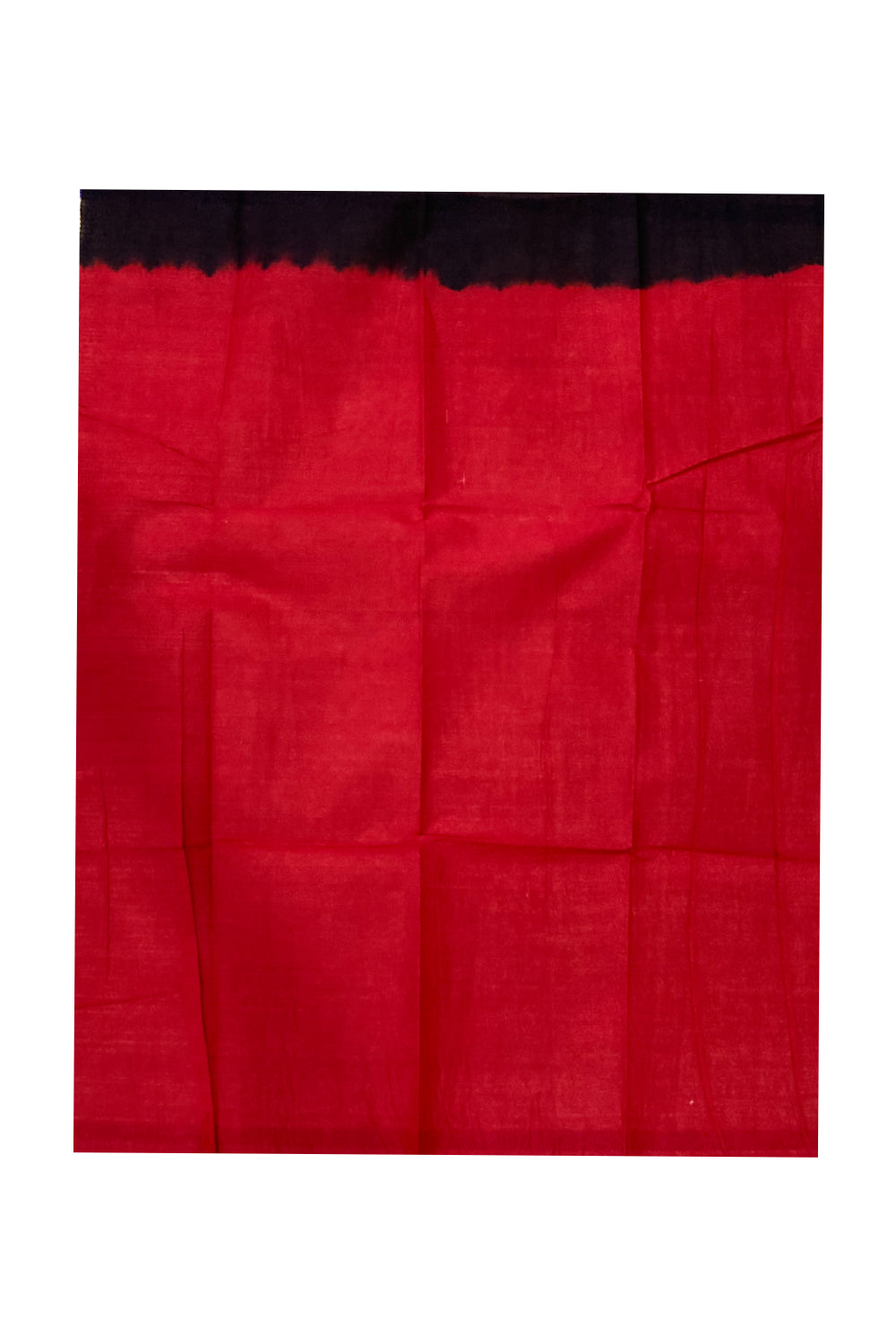 Southloom Cotton Navy Blue Red Saree with Red Blouse Piece