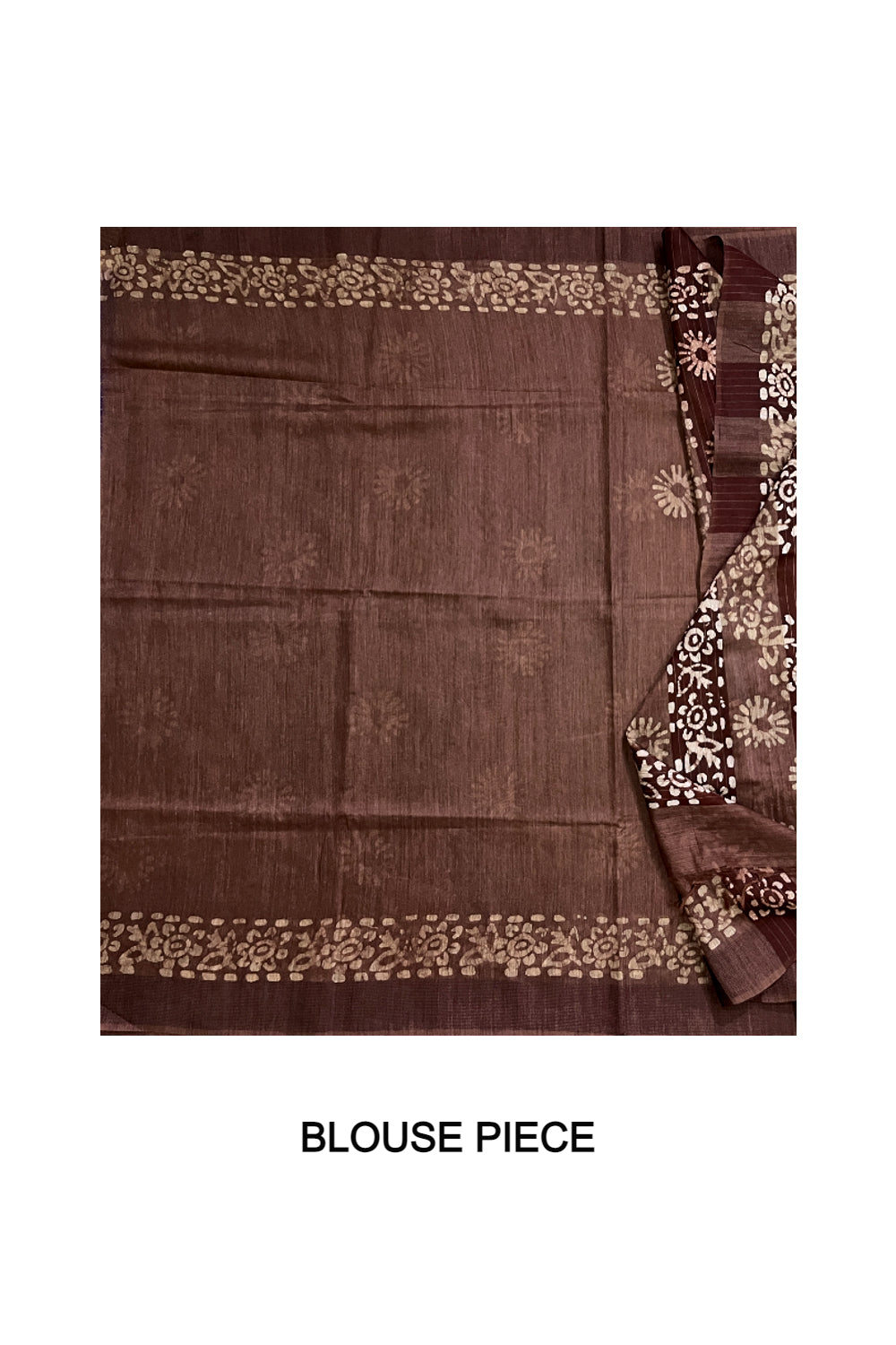 Southloom Cotton Brown Saree with Baswara Prints on Body and Pallu