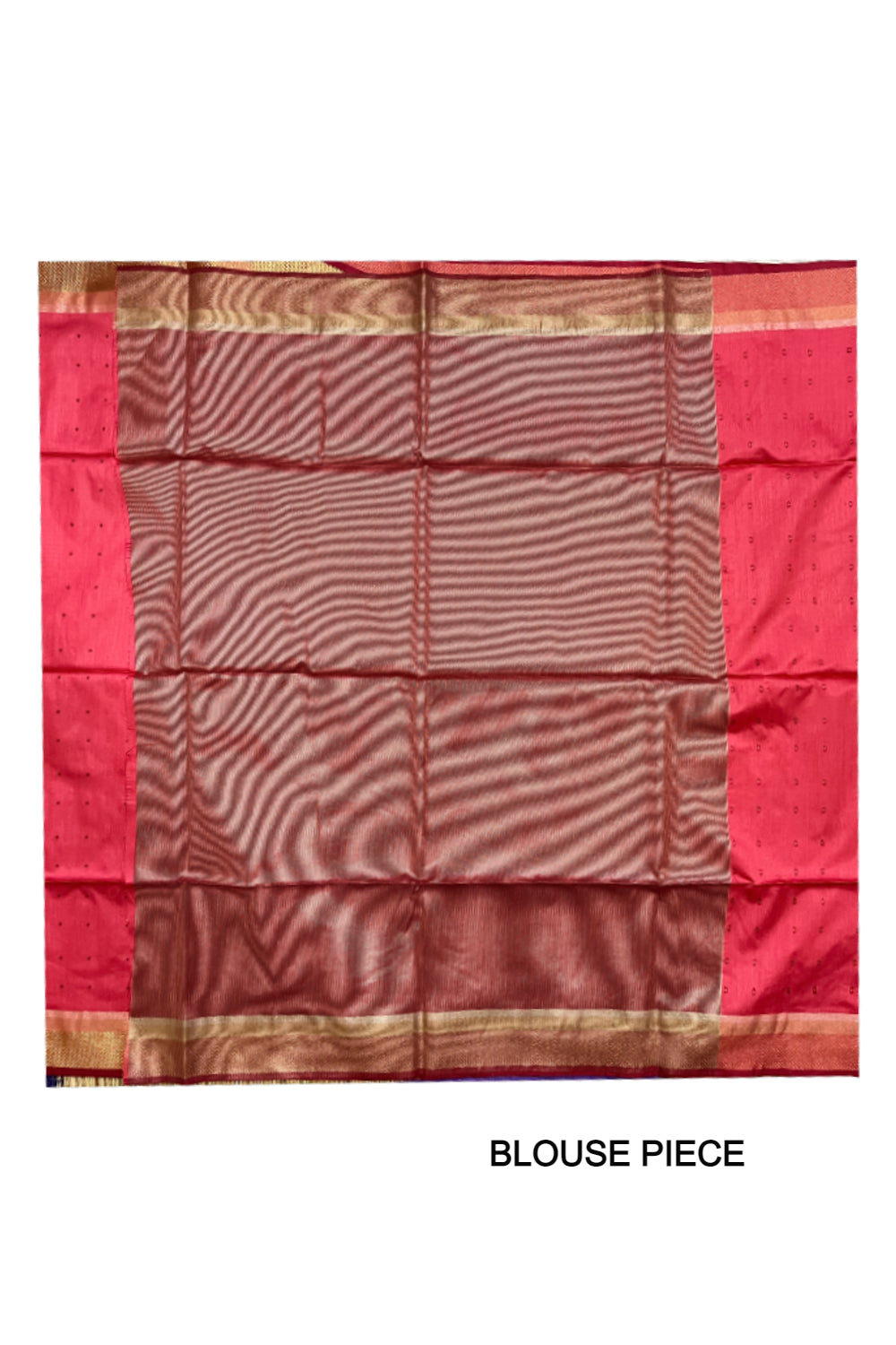 Southloom Semi Tussar Red Saree with Butta works on Body and Tassels on Pallu