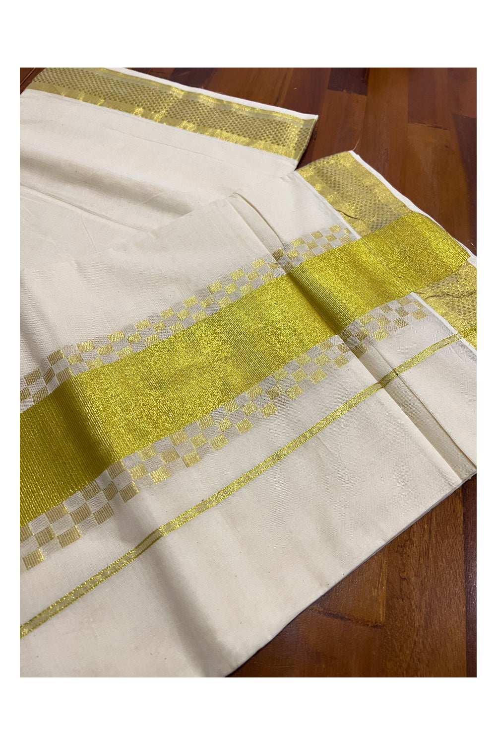 Pure Cotton Kerala Saree with Kasavu Paa Neythu Border