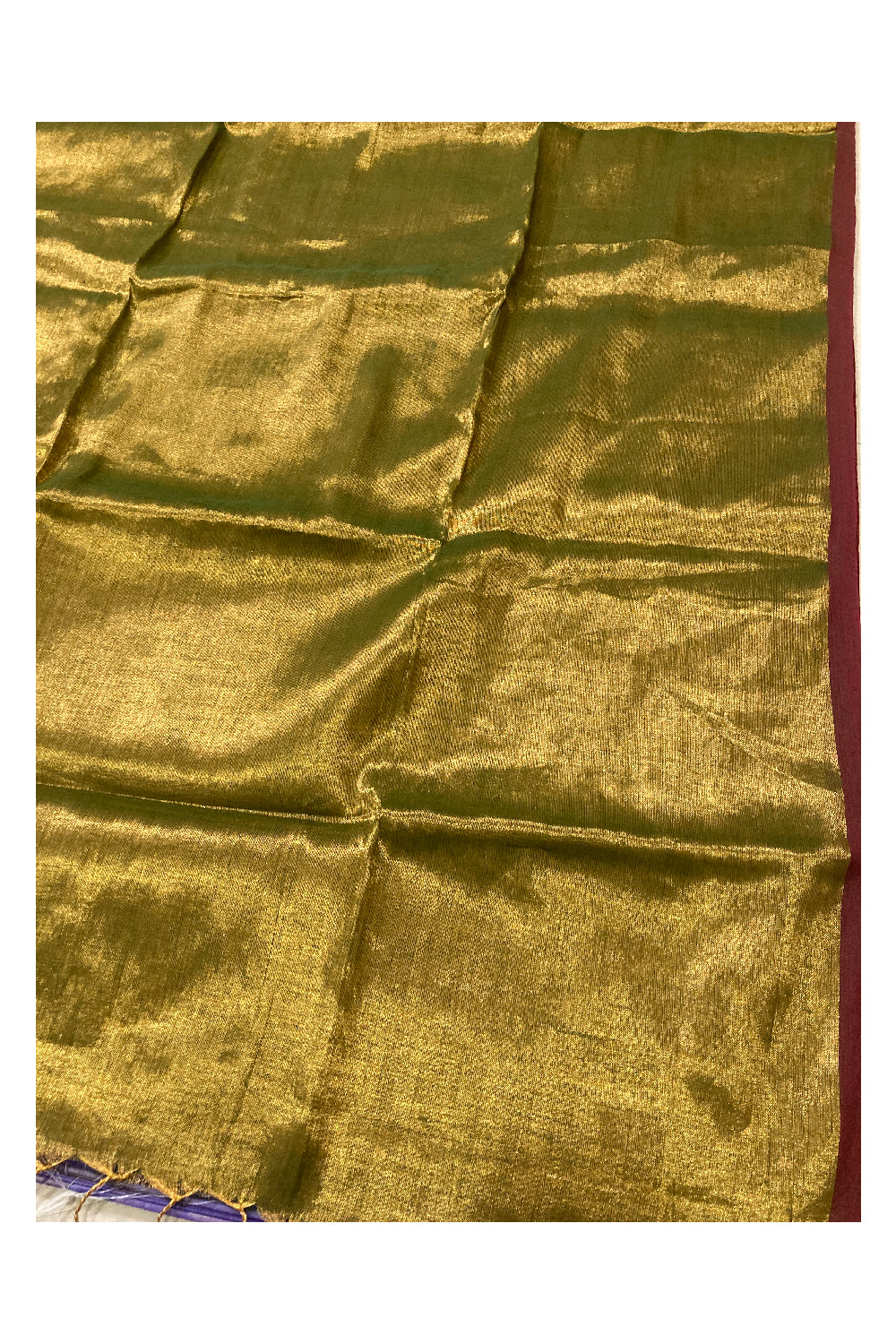 Southloom Green Tissue Designer Saree with Tassels work