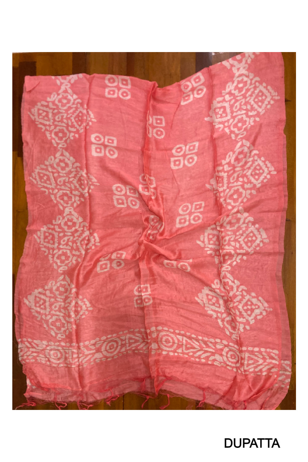 Southloom™ Cotton Churidar Salwar Suit Material in Pink with Printed Works