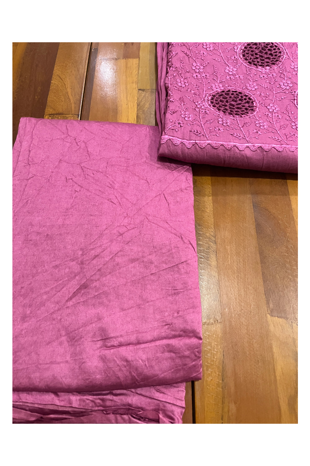 Southloom™ Cotton Churidar Salwar Suit Material in Magenta Hacoba Works