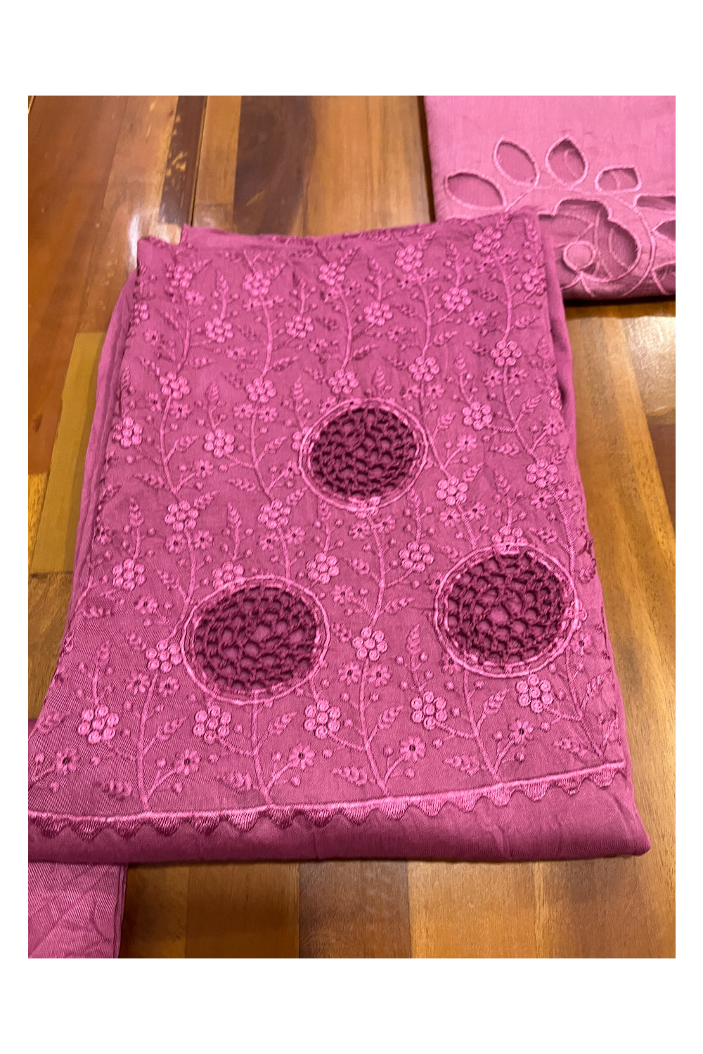 Southloom™ Cotton Churidar Salwar Suit Material in Magenta Hacoba Works