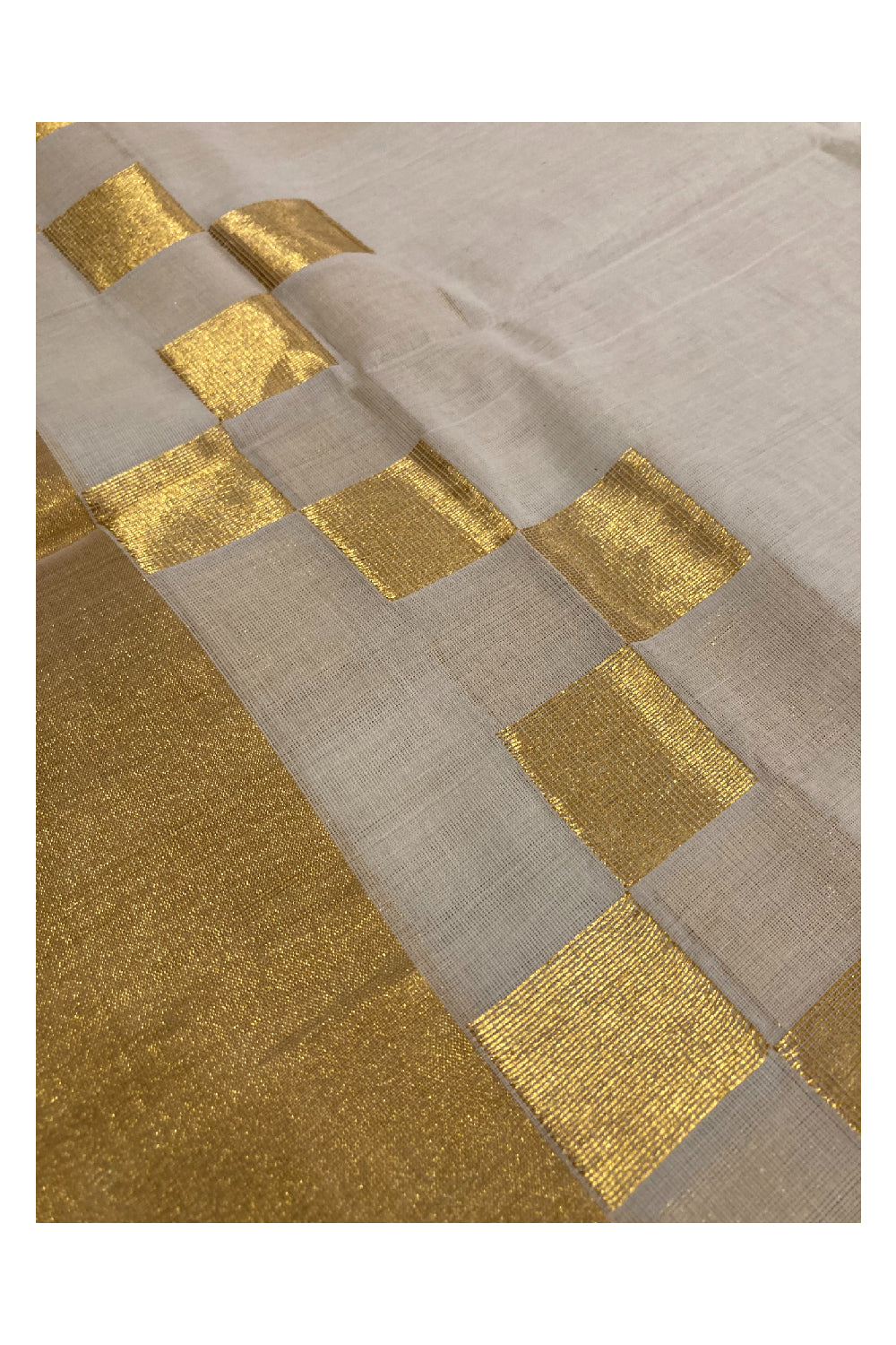 Southloom™ Handloom Premium Wedding Single Mundum Neriyathum (Set Mundu) with Design Border