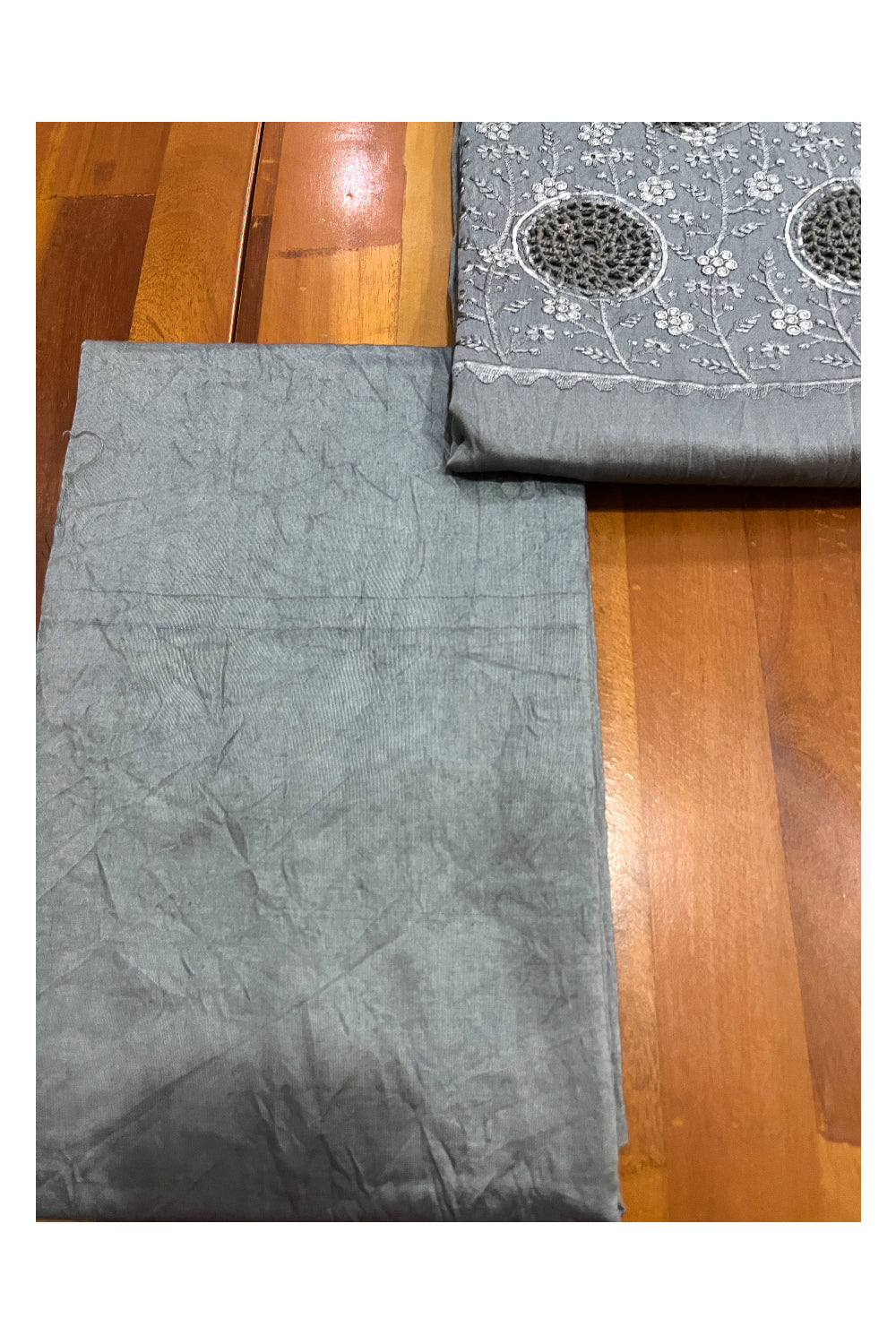 Southloom™ Cotton Churidar Salwar Suit Material in Grey Hacoba Works