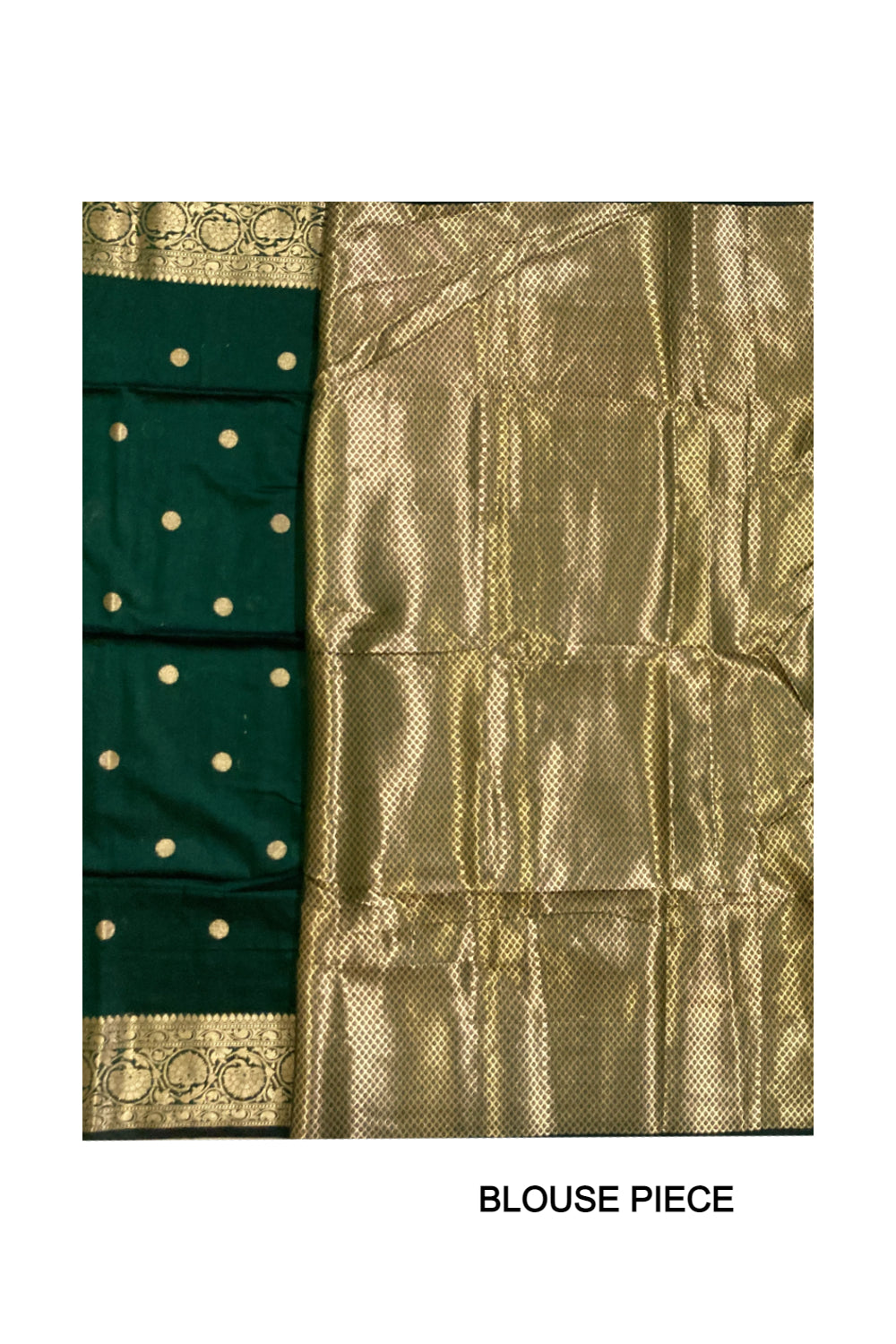 Southloom Green Cotton Designer Saree with Kasavu Woven Works