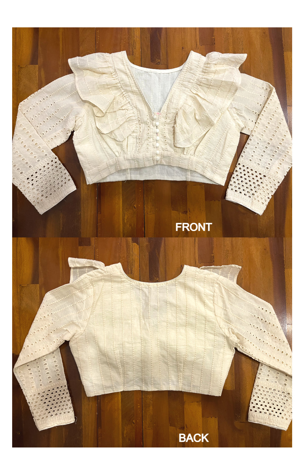 Southloom Off White Hakoba Designed Ready Made Blouse