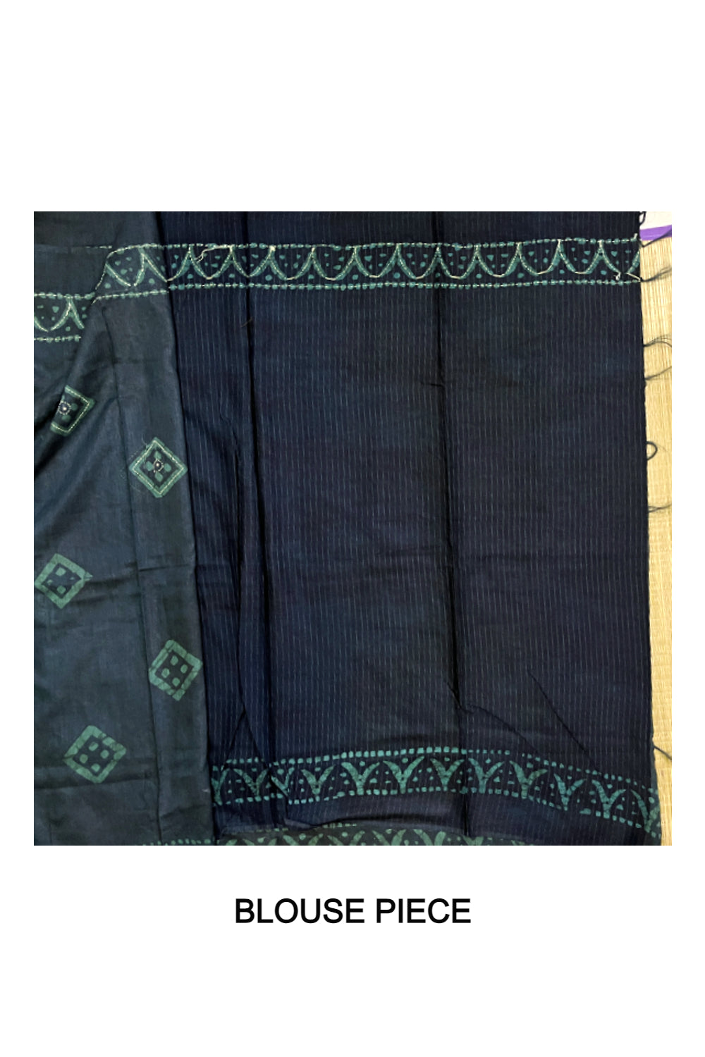 Southloom Cotton Green Saree with Thread works on Body and Pallu