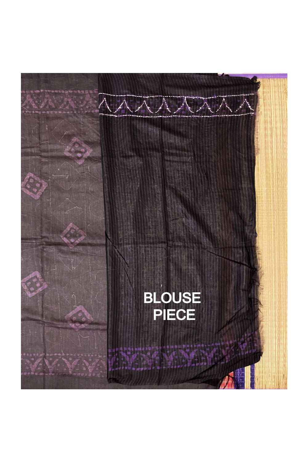 Southloom Cotton Dark Purple Saree with Thread works on Body and Pallu