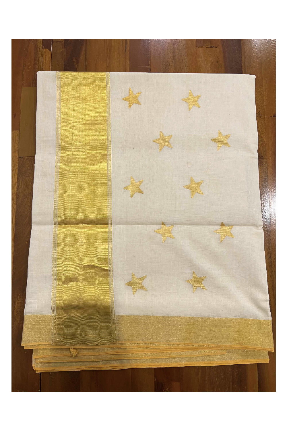 Southloom Super Premium Unakkupaavu Handloom Saree with Star Heavy Work