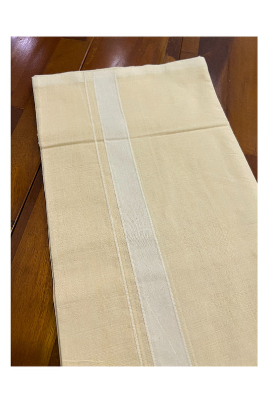 Southloom Balaramapuram Handloom Pure Cotton Kodi Mundu with White Border (South Indian Dhoti)