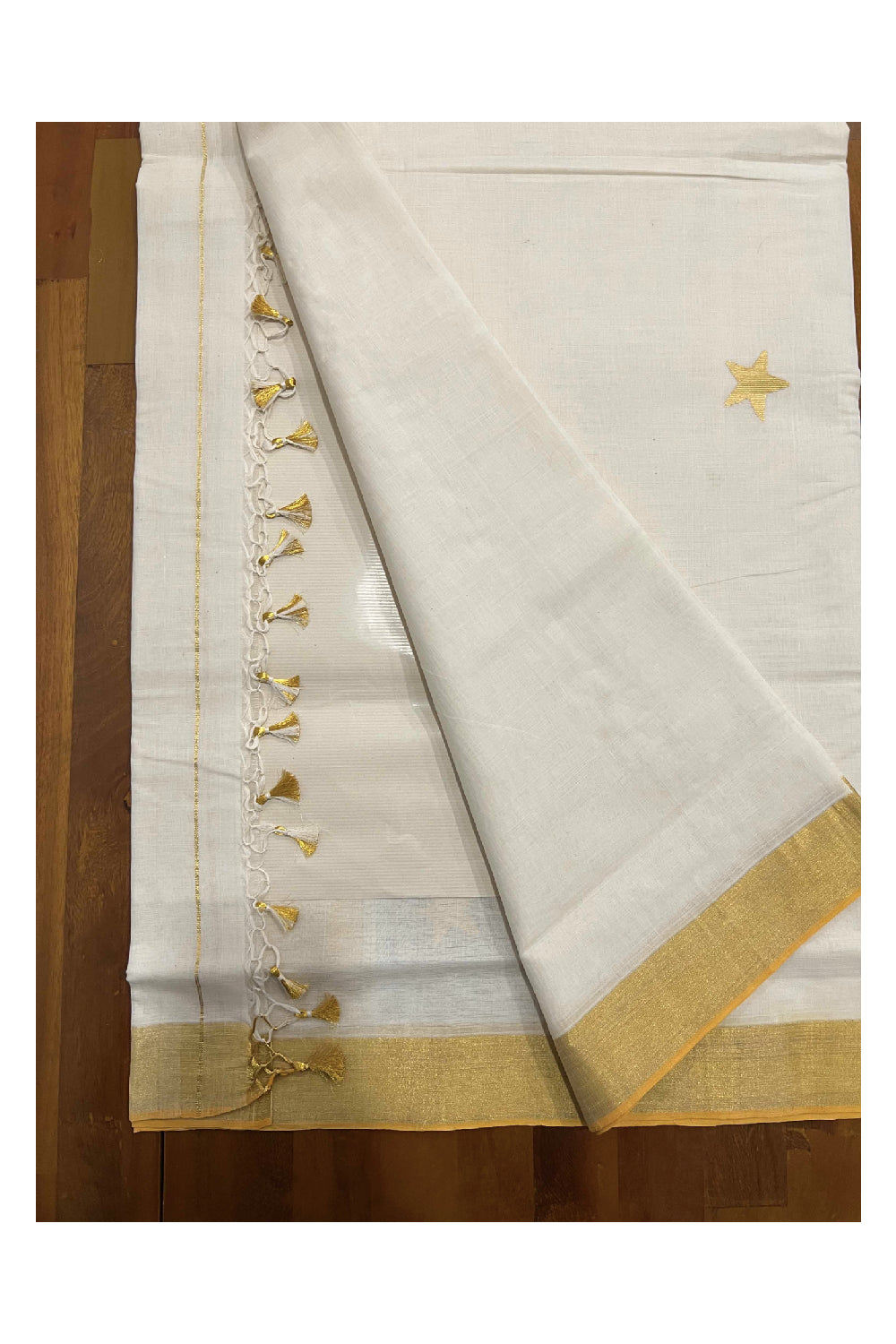 Southloom Super Premium Unakkupaavu Handloom Saree with Star Heavy Work