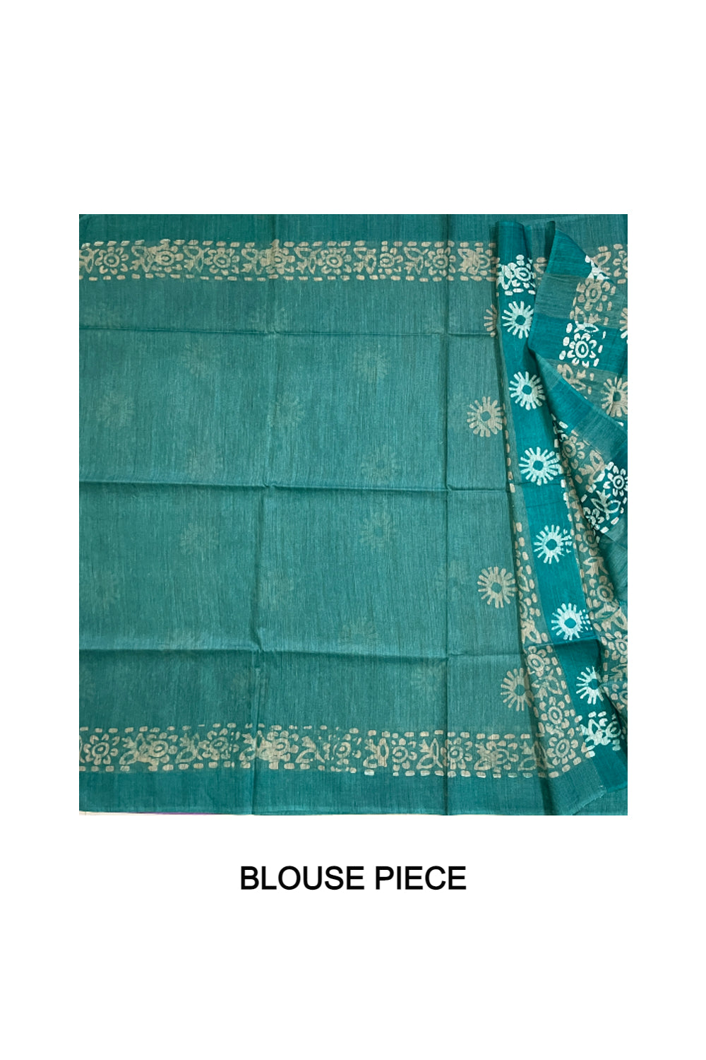 Southloom Cotton Green Saree with Baswara Prints on Body and Pallu