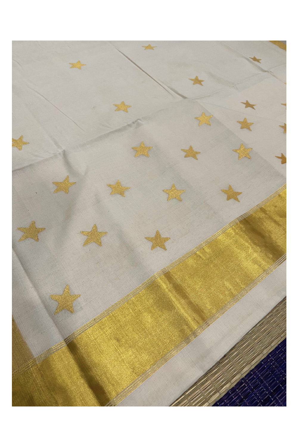 Southloom Super Premium Unakkupaavu Handloom Saree with Star Heavy Work