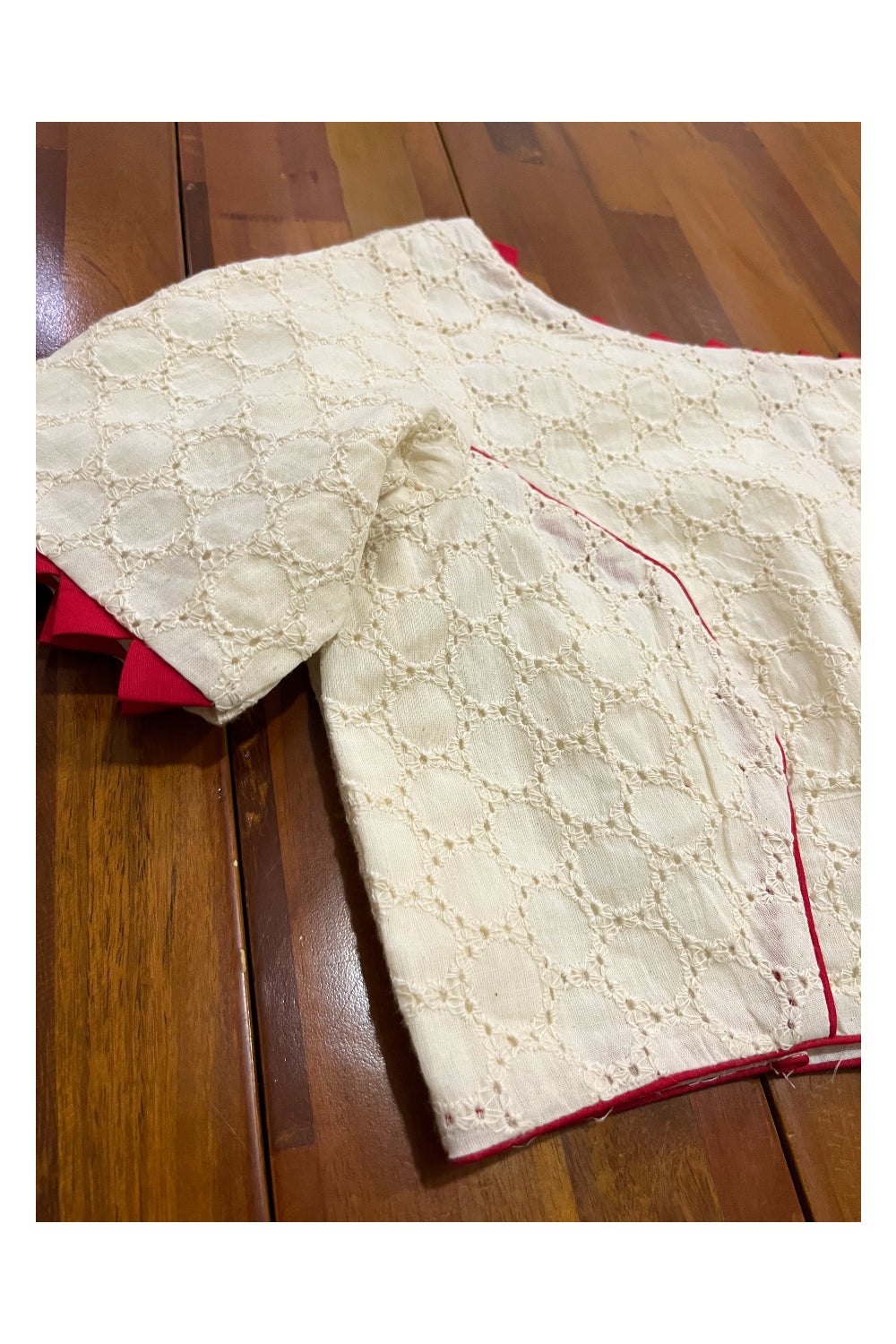 Southloom Off White Hakoba Designed Ready Made Blouse