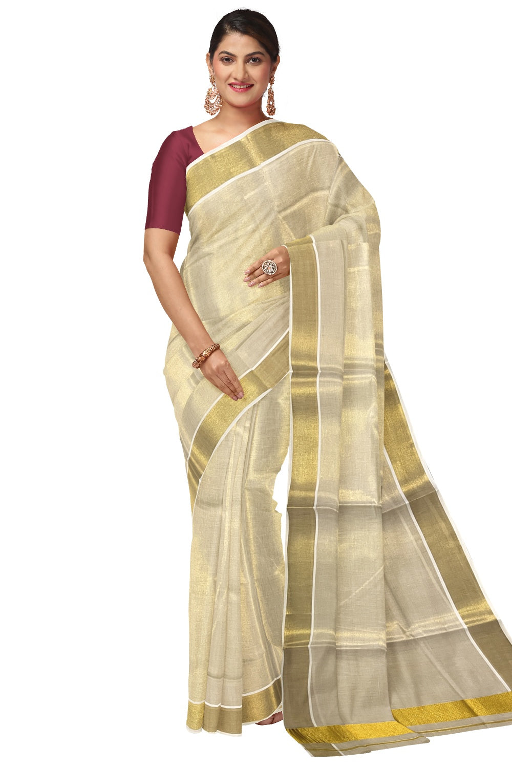 Buy White Paithani Silk Saree Online