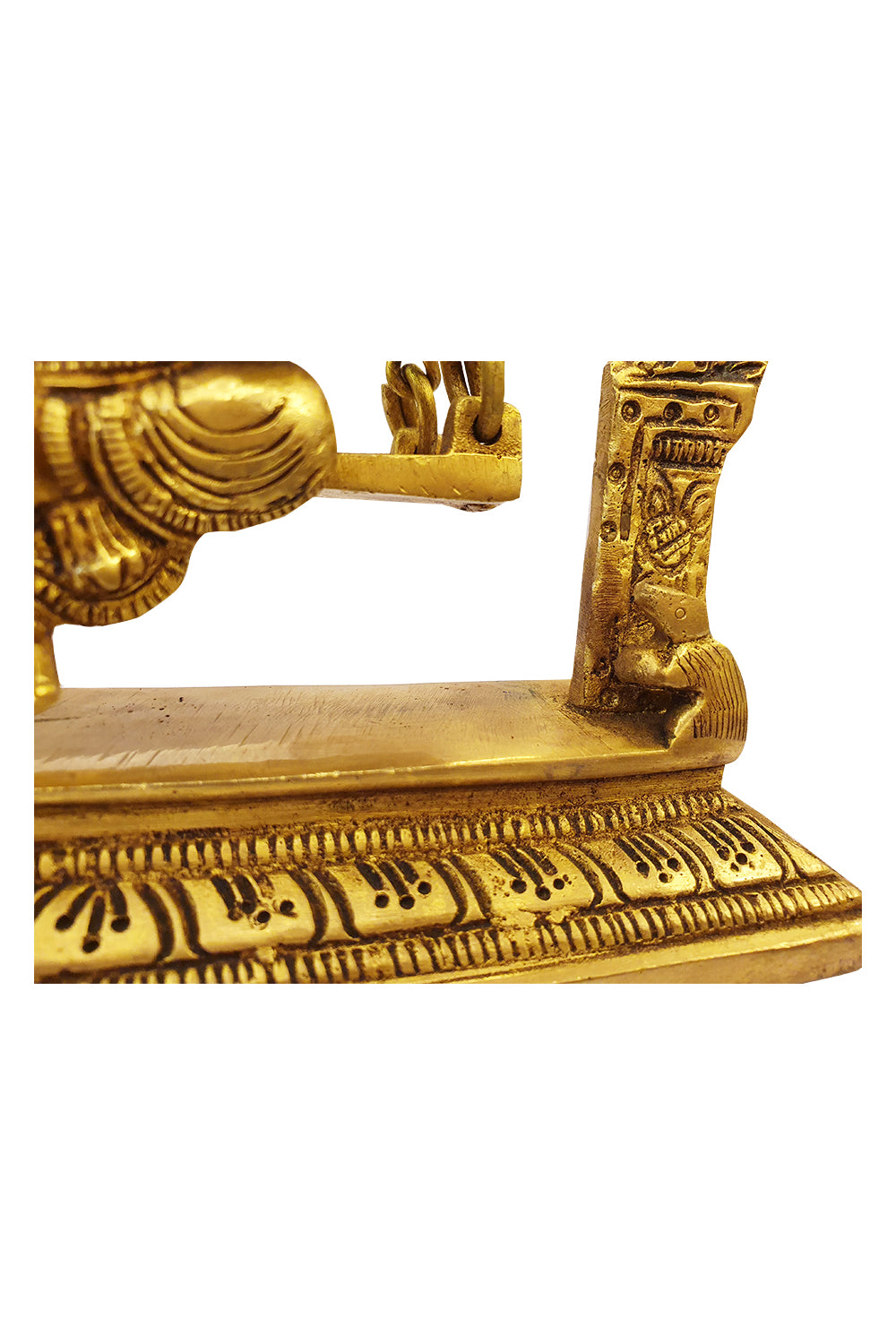 Southloom Solid Brass Handmade Ganesha on Swinging Throne Handicraft