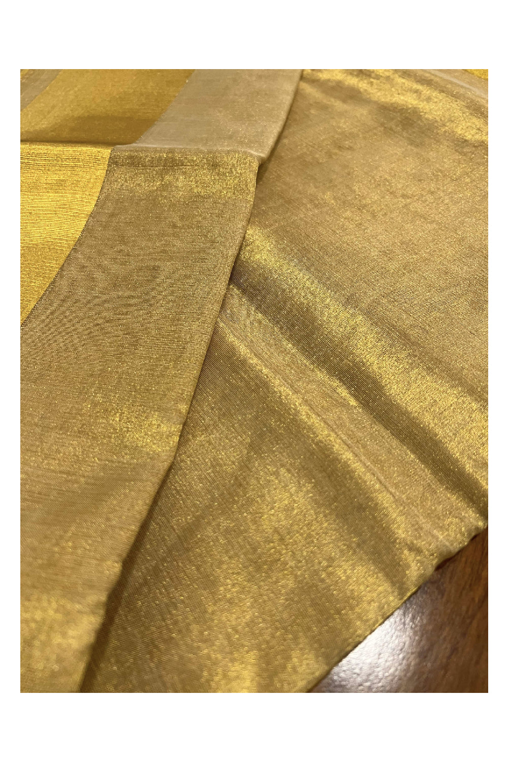 Southloom Kuthampully Handloom Full Kasavu (Warp and Weft) Saree with 4 inch Border (NOT TISSUE)