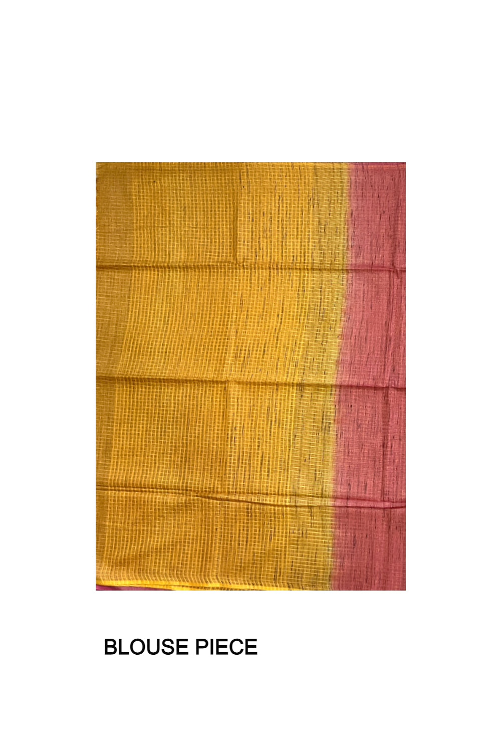 Southloom Cotton Check Design Pink Saree with Yellow Pallu