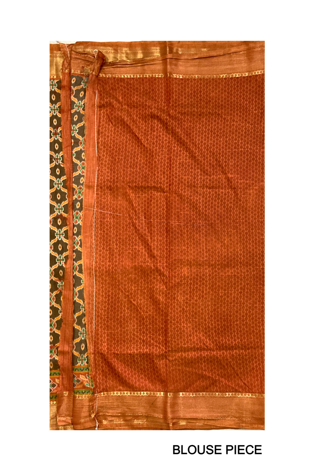 Southloom Multi-Coloured Cotton Saree with Orange Designer Border