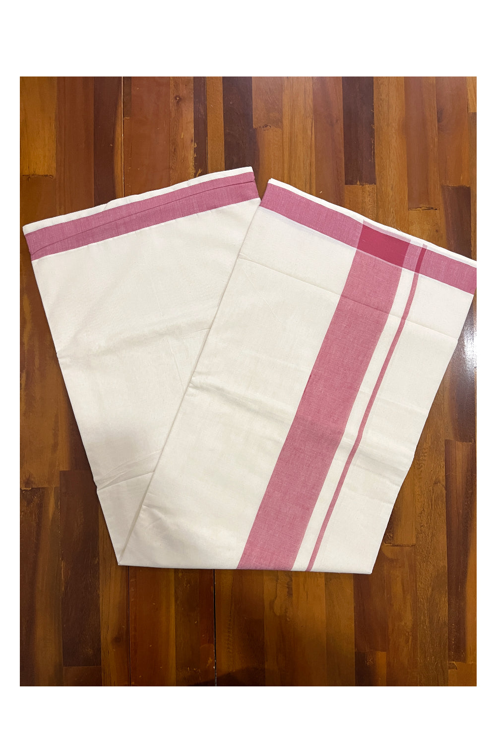 Pure Cotton Plain Kerala Saree with Red Border (Onam Saree 2023)