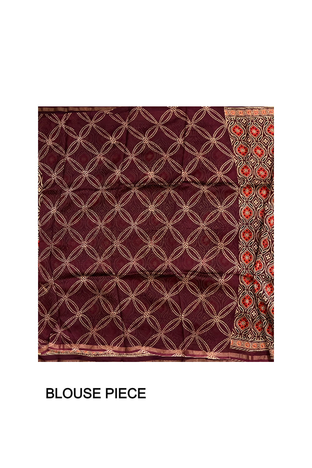 Southloom Cotton Purple and Red Printed Designer Saree