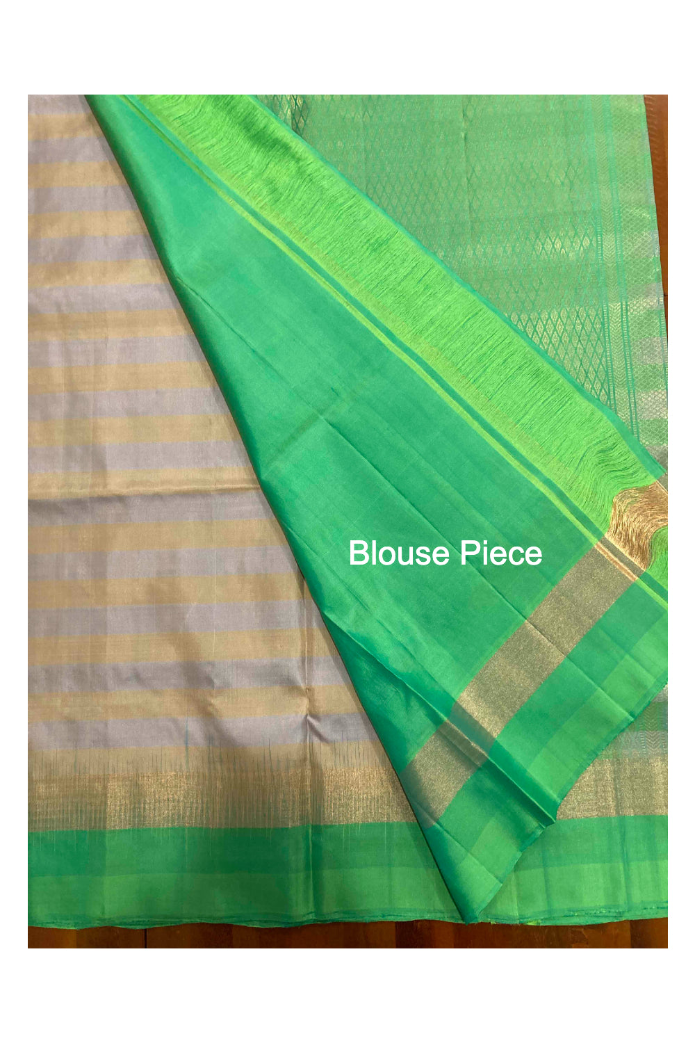 Southloom Handloom Pure Silk Kanchipuram Saree in Yellow Blue Check Design and Floral Motifs