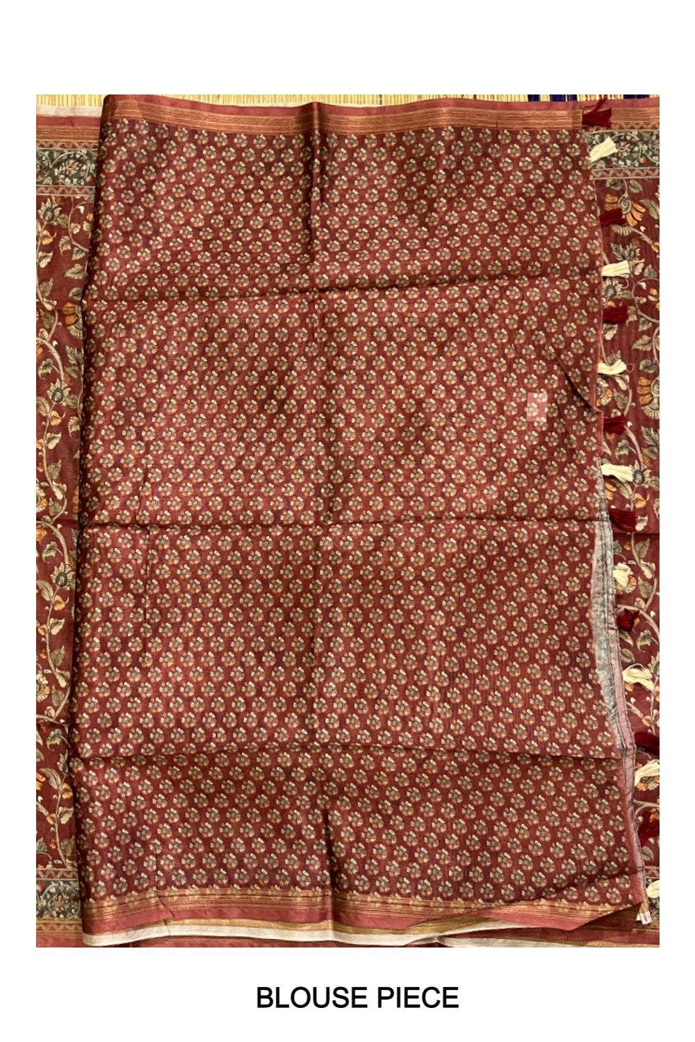 Southloom Art Silk Floral Printed Maroon Saree