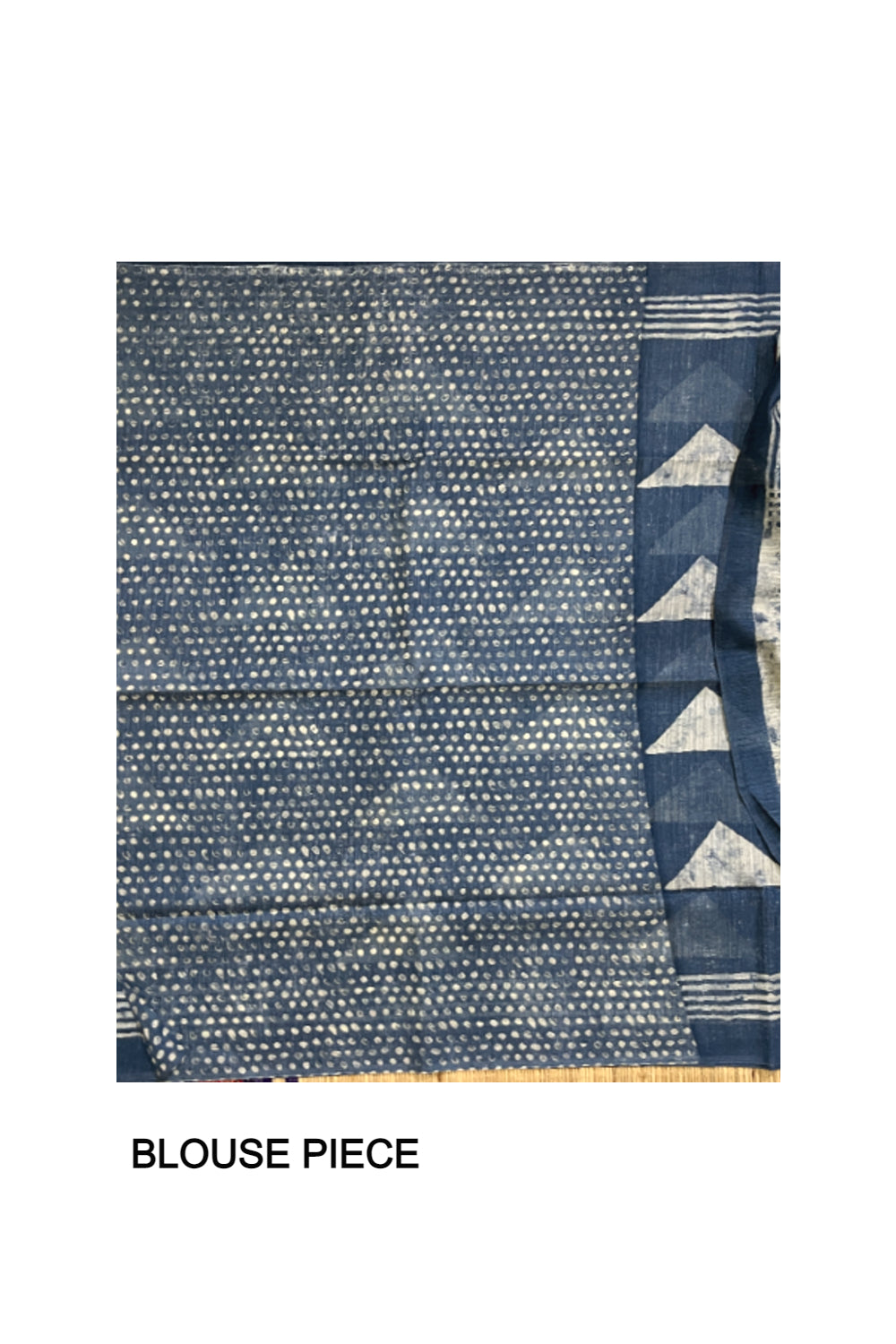 Southloom Art Silk Saree with Blue and Beige Prints on Body