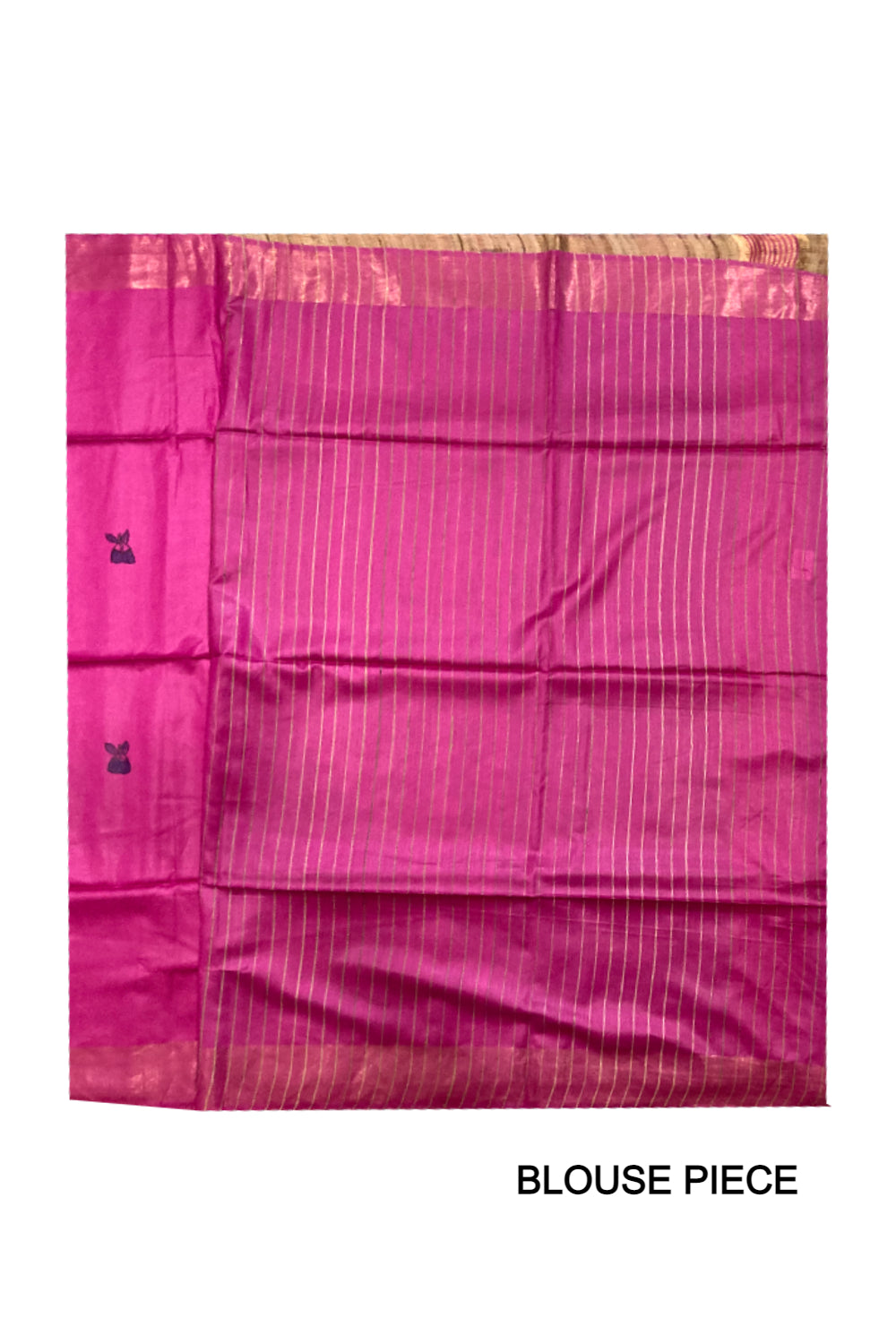 Southloom Soft Silk Magenta Saree with Multi-Coloured Art Works on Pallu