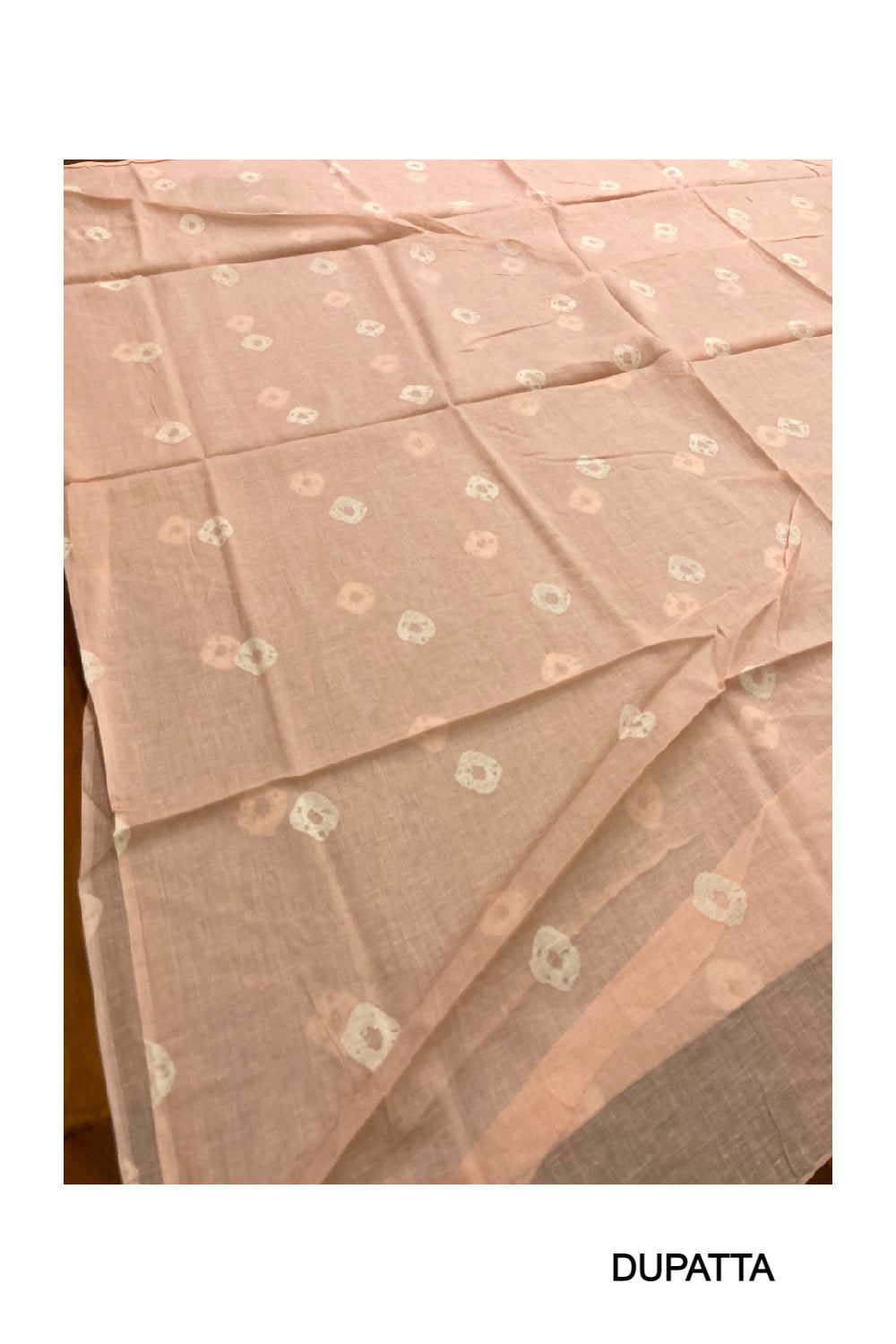 Southloom™ Cotton Churidar Salwar Suit Material in Peach and Thread Works