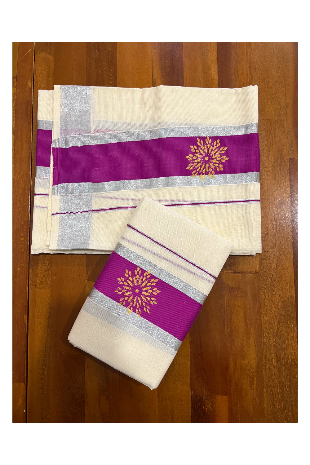 Block Printed Set Mundu