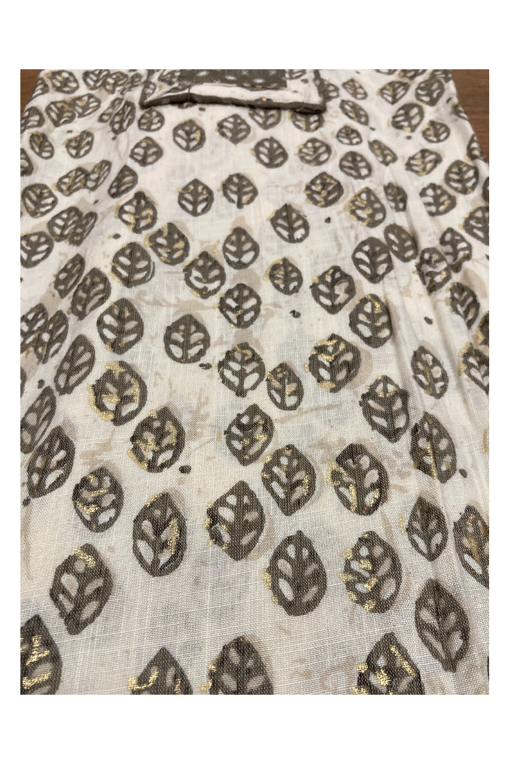 Southloom™ Cotton Churidar Salwar Suit Material in White and Grey Prints