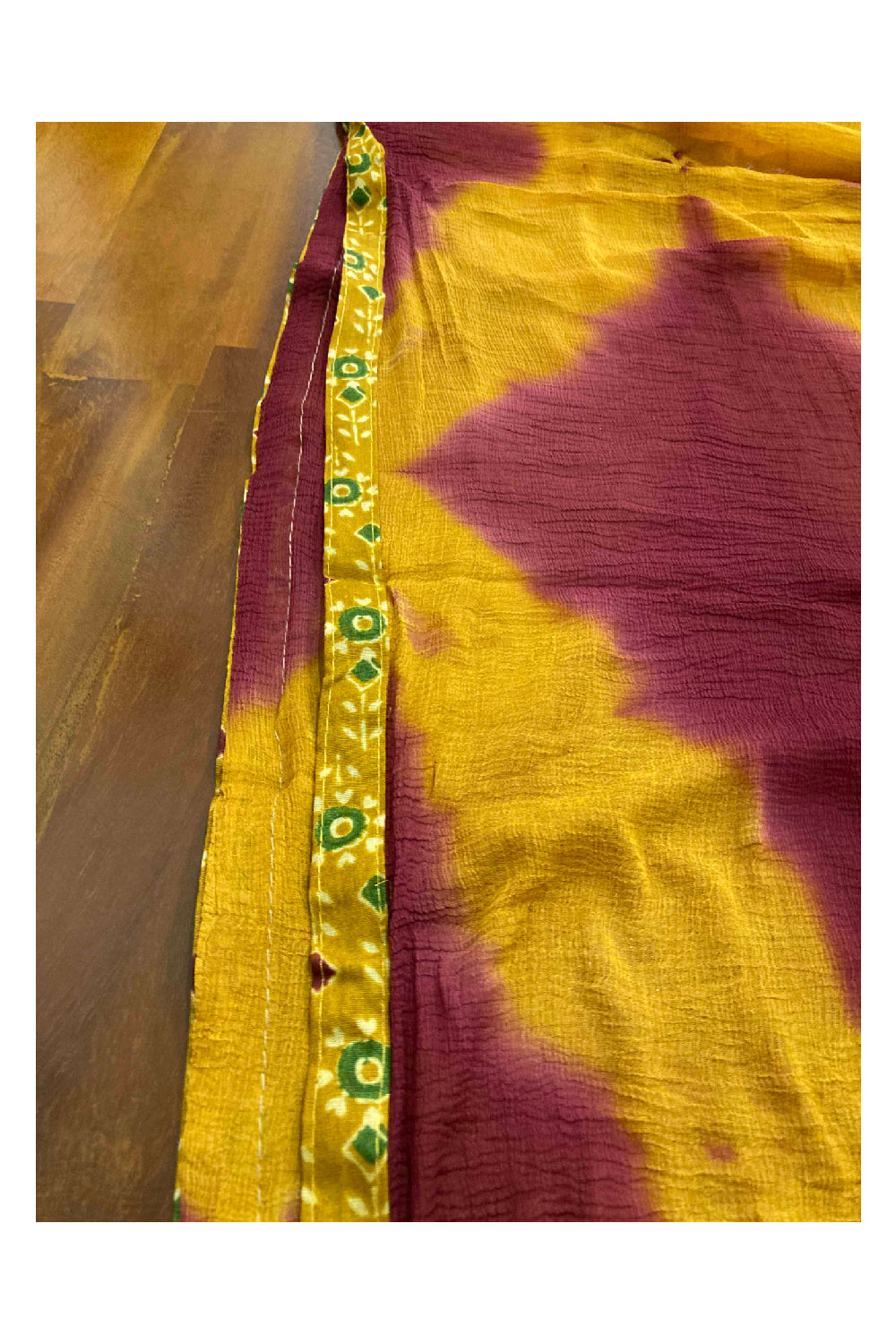 Southloom™ Cotton Churidar Salwar Suit Material in Yellow with Bead Work