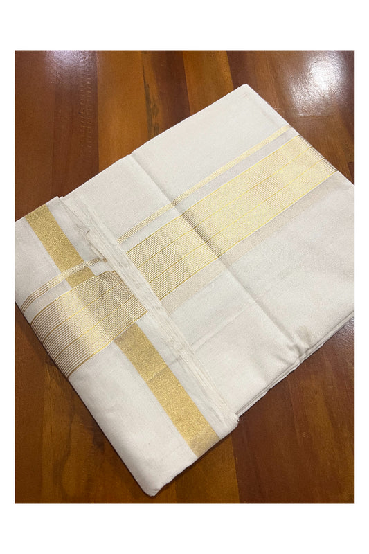 Southloom Premium Unakkupaavu Handloom Mundu with Kasavu Woven Border