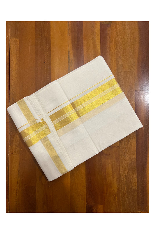 Southloom Premium Unakkupaavu Handloom Mundu with Kasavu Woven Border