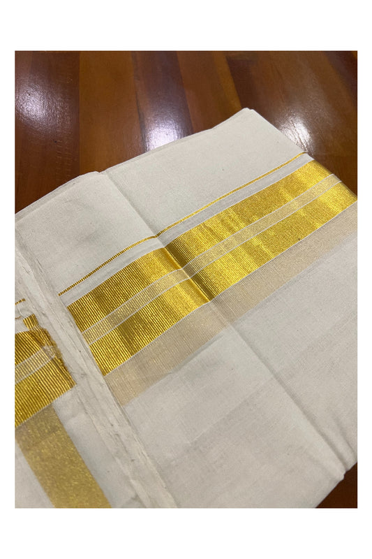 Southloom Premium Unakkupaavu Handloom Mundu with Kasavu Woven Border