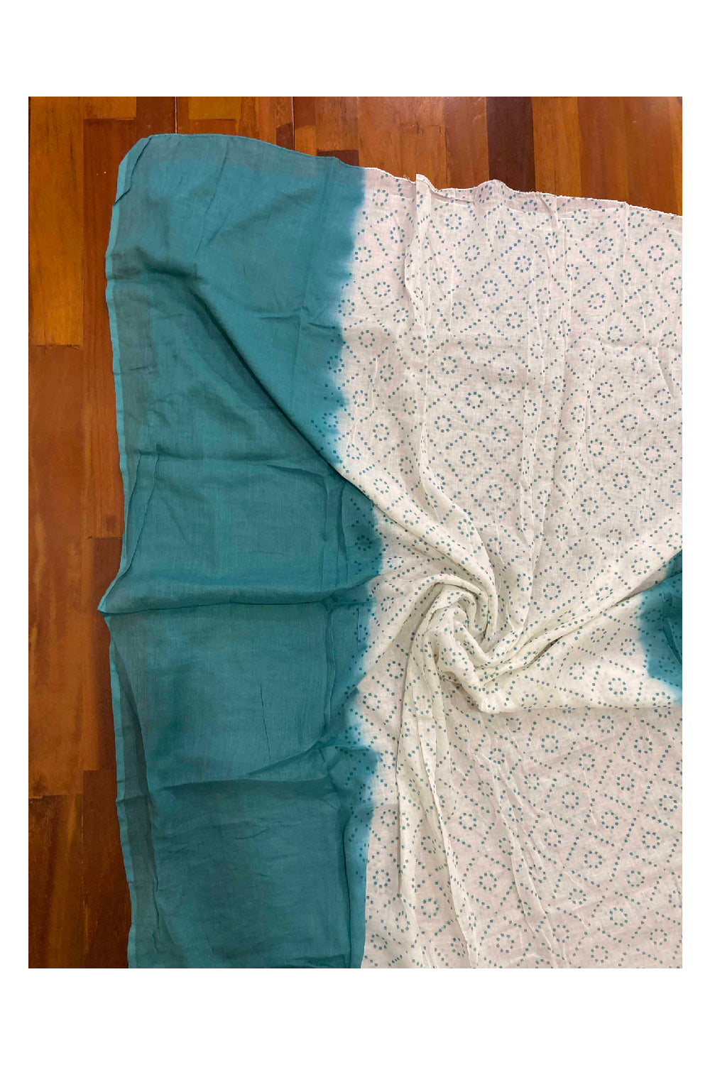 Southloom™ Cotton Churidar Salwar Suit Material in Teal Blue with Embroidery Work